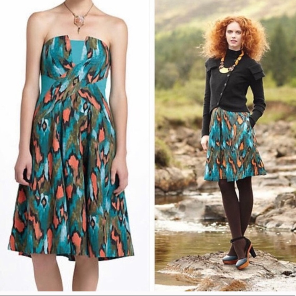 Anthropologie Girls From Savoy Ikat Dress